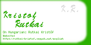 kristof rutkai business card